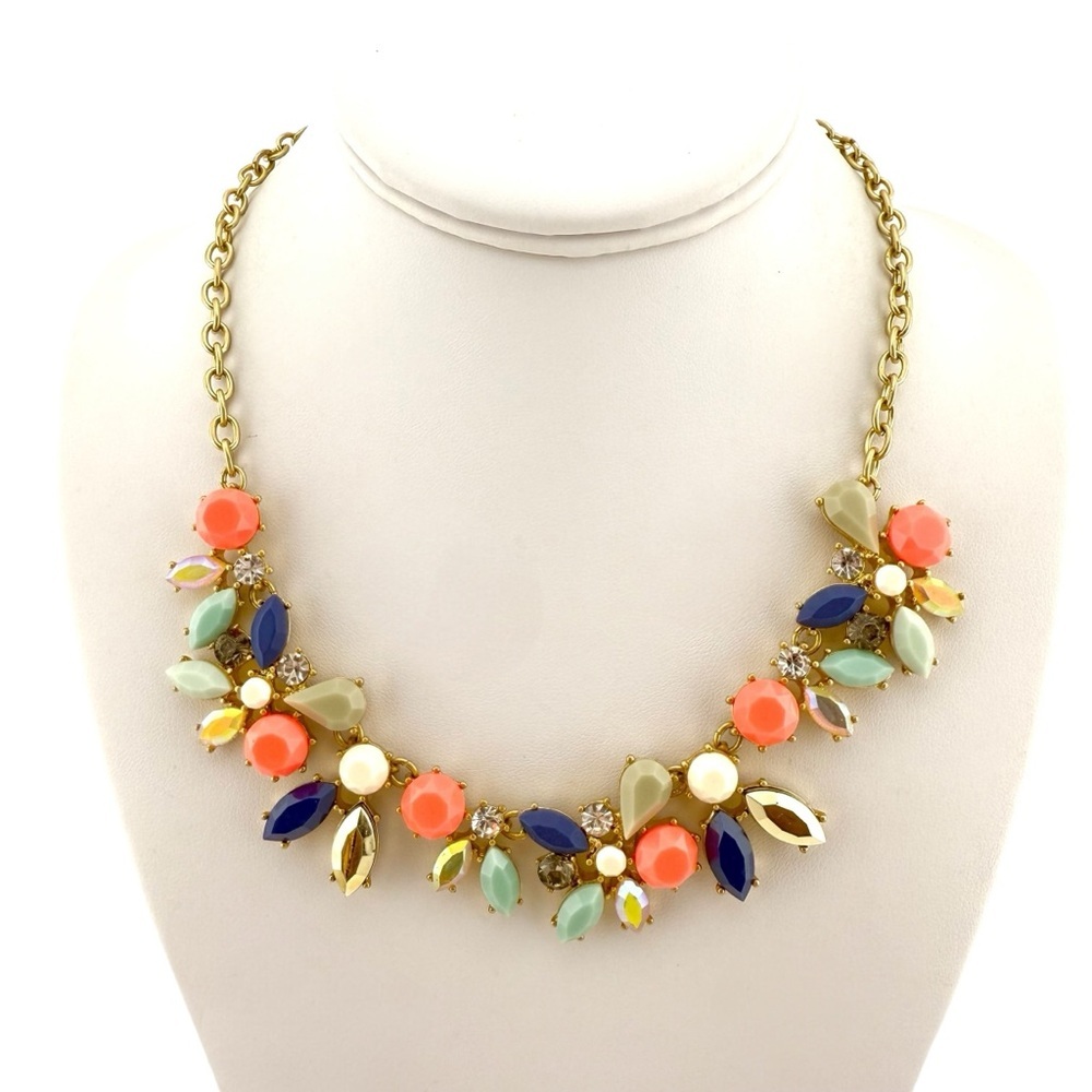 NWT J. Crew Multicolor Floral Necklace